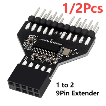 1 2 Placa de baza USB2.0 9Pin să USB3.0 19P Panoul Frontal Conector Adaptor