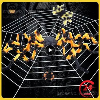 1~10BUC Halloween Spider Decor de Catifea Neagră Păianjen de Jucărie de Pluș, Fals pânză de Păianjen Păianjen de Simulare Glumă Jucărie