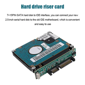 2.5 in SATA La IDE SSD Adaptor Card Mini HDD Riser Card 7+15-Pini de sex Feminin Pentru a 44-Pini de sex Masculin Hot Swap Suport ATA 66/100/133 pentru Laptop