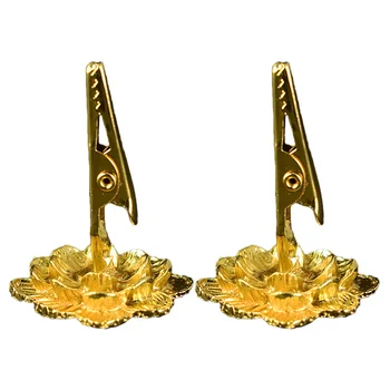 2 Buc placat cu Aur Lotus Titularul de Bază Arzător Clip Rack Aroma Arzător Ornament pentru