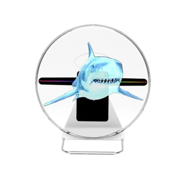 2021best Desktop Pe Vânzarea Bateriei WIFI LED Proyector Holograma 3D 30cm Holograma Led Fan Cu Capac