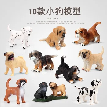 2Pc Transfrontaliere Câine Copil Set de Simulare de Animale Modelul Stabilit de Plastic Solid Celebrul Câine Golden Retriever de Masă Ornamente Decorative