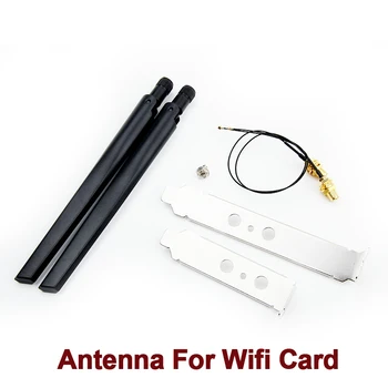 2x6DBi RP-SMA Antenă Externă Set Cu IPEX MHF4 Cablu de Extensie la 2,4 GHz 5 ghz Dual Band Pentru M. 2 placa Wifi Intel AX200 AX210