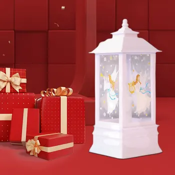 A3 Crăciun Mică Lampă Cu Ulei Alb Pic De Flacăra Lămpii Elan Om De Zăpadă Înger Jucărie De Crăciun Zână Lumină În Aer Liber, Grădină Jucărie Cadou De Ziua De Nastere
