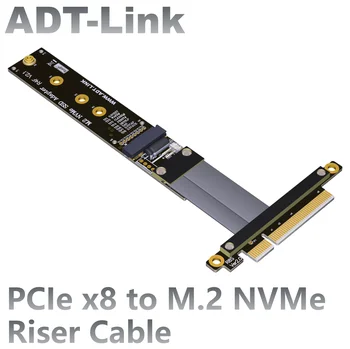 ADT-Link-ul PCIe 3.0 x8 la M. 2 NVMe Coloană de Cablu de sex Masculin la Feminin Adaptor Gen3.0 M. 2 NVMe SSD Card PCIe x8, Slot Cablu de Extensie