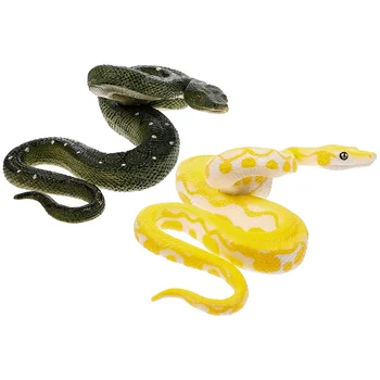 Aur Python Model Realist Figuri De Animale, Șarpe Figurina Modele Cognitive Fals Jucarii