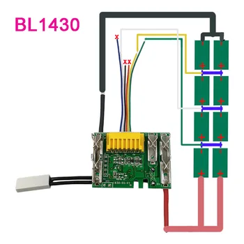 BL1430 Baterie Li-ion PCB Încărcare Circuit de Protecție de Bord Pentru Makita 14,4 V 1,5 Ah 3Ah BL1415 BL1460 BL1490 194066-1 194065-3