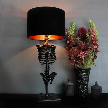 Craniul Lampă de Masă Schelet de Groază 3D Statuia Creative Petrecere Ornament Prop Halloween Decor Acasă Atmosfera de Lampa cu Lumina de Noapte