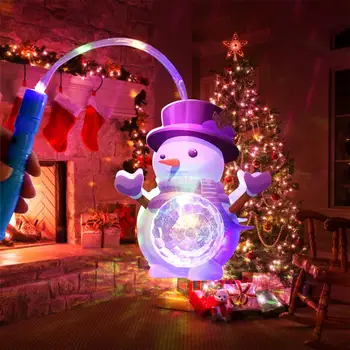Crăciun Proiector Lampa De Creatie Copii, Cadou Mos Craciun Led-Uri De Lumină De Zăpadă Pentru 4-25 Ani Decor De Crăciun Portabil