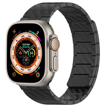 Curea magnetica Pentru Apple Watch Ultra 49mm Seria 8 7 45 de 41mm 44mm 40 42mm Lux Brățară din Fibra de Carbon Pentru iWatch 6 543 Trupa SE