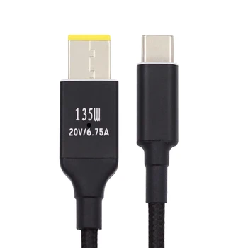 De tip C USB-C la DC Dreptunghi 11.0*4,5 mm Cablu de Încărcare DC20V 6.25 O 135W Putere PD Cablu Pentru Thinkpad X1 Legiunea Y7000P Laptop