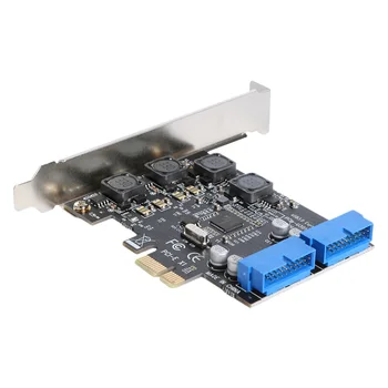 Fata PCI-E la 19/20 Pin Header Adapter USB 3.0 PCI Express Modul de Expansiune