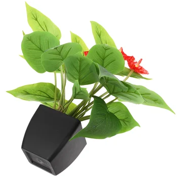 Flori Artificiale Calla Lily Anthurium Bonsai Decor De Masă Mici Ghivece Cu Plante Simulate De Plastic Ornament De Birou
