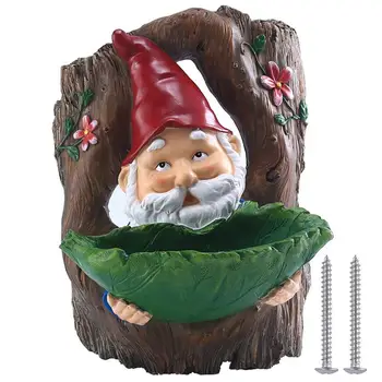 Gnome Alimentator De Pasăre Rășină Statuie Impermeabil Rășină Sculptura Pentru Curte, Gradina Decoratiuni Pentru Pomul De Pasăre Drăguț De Hrănire