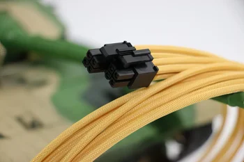 Gnorium 4+4P Puterea PROCESORULUI Silicon Modulul Cablu Nailon Împletite Sleeving CB8sUMSB