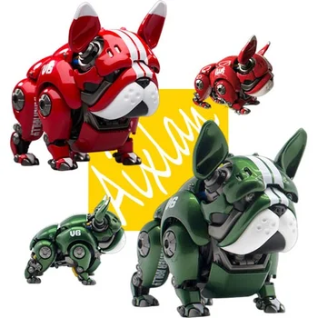 HWJ RAMBLER Nouă Transformare Mecanică Bulldog, Câine Robot de Acțiune Figura Mobile Textura Metalic la Modă Ornament Dropshipping