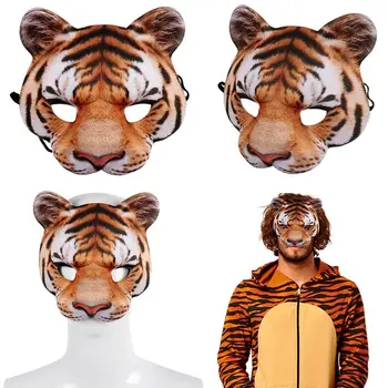 Halloween 3D Tigru, Porc, Jumătate Animale, Masca bal Mascat Cosplay Costum Măști de Partid Decor de Halloween