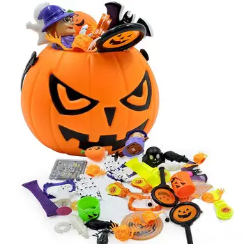Halloween Dovleac Găleată 35PCS Preumplută Dovleac de Depozitare Coș de Băieți și Fete Portabil Halloween Jucărie Drăguț Colorate Acasă