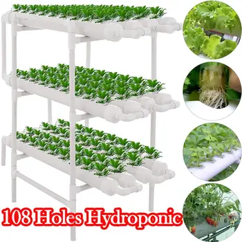 Interior Hidroponice Crească Sistem Vertical De Plante Salată De Căpșuni Gauri 108