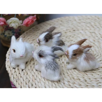 Minunat De Simulare Rabbit Ornament De Pluș Ghemuit Iepurasul De Crăciun, Ziua De Naștere Acasă De Nunta De Decorare Ziua De Nastere Copii Cadouri