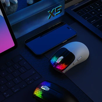 Mouse-ul fără fir 300MAH Mecanice Mouse-ul Bluetooth-compatibil 5 Viteze Tip C Port USB 2.4 G pentru PC, Laptop, Tableta pentru Desktop Gaming