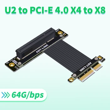 PCI-E 4.0 ADT-Link-ul PCIe X4 Cablu de Extensie de Transfer de 8x 8x 4x PCIe4.0 de Mare Viteză Și Stabilitate Poate Fi Transformat Pentru a Prelungi 1U