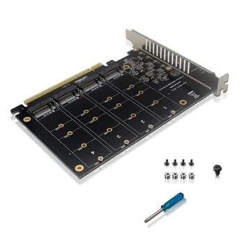 PCIE să NVMEx4 M. 2 M pentru SSD Card de Expansiune PCIE X16 Riser Card de Semnal Split Card M. 2 PCIe RAID Card