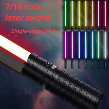 RGB Metal Sabia Laser Sabia de Sabie De Luz FOC Rave Arma de Duel Intermitent Jucărie 7 Culori Schimbare Kpop Lightstick
