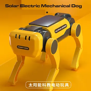 Solar Alimentat Electric Mecanică Câine Inteligent Robot de Știință Tehnolog de Învățământ Asamblare DIY Jucarii Copii Dezvoltarea Intelectuală