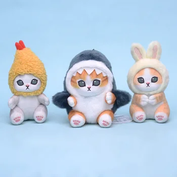 Stil japonez Jucării Umplute MOFUSAND Kawaii Rechin Iepure Tempura de Creveți Prăjiți Pisica Papusa de Plus Breloc Rucsac Pandantiv Copii Cadou