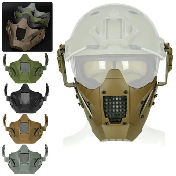 Tactic Airsoft Masca în aer liber Vânătoare de Fotografiere de Formare CS Joc de Război Jumătate Masca de Fata Grevă ochiurilor de Plasă de Metal Masca de Tir Airsoft Masca
