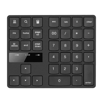 USB 2.4 G Wireless Keyboard 35 Cheile Butoane Multimedia Liniștită Tastatura de Încărcare Numărul Digital Numpad Pentru Laptop PC Rechizite de Birou