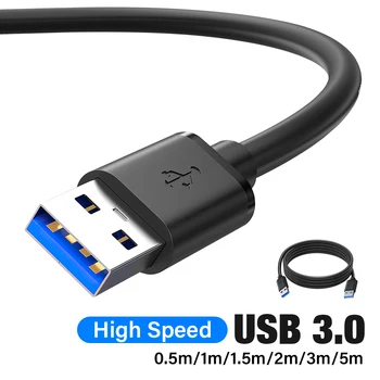 USB 3.0 Cablu de Extensie de Tip tată-tată Cablu 3.0 Extender Cablu pentru Hard Disk TV Box Laptop USB la USB Cablu de 1m 2m 3m 5m
