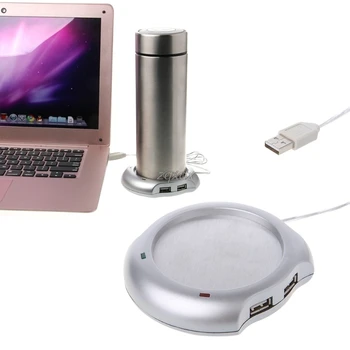USB Ceai Ceașcă de Cafea Cana mai Cald Încălzire Pad cu 4 Porturi USB Hub-PC Laptop Z09 Picătură navă