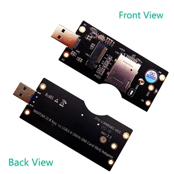 Unitati solid state(M. 2), Tasta B carte a USB 3.0 Adapter, cu SIM 8pini card de Slot pentru 3G/4G/5G Suport Modul SIM 8pini card conector