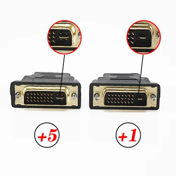 Utilizați pentru DVI tata HD MI Compatibil Feminin Adaptor DVI (24 + 1), DVI (24 + 5) a Conectorului DVI tata HD MI Feminin Adaptor
