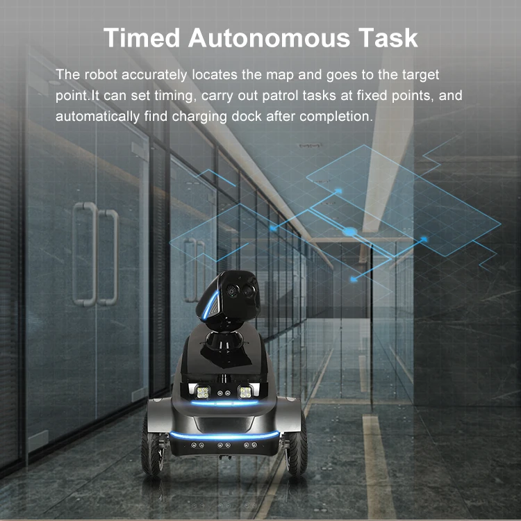 Diverse Automat De Alarmă De Avertizare Interior Patrulare Roboter Smart Security Robot Mobil Autonom