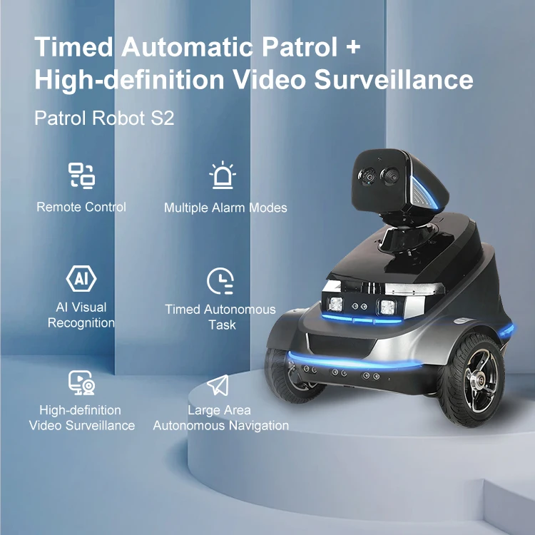 Diverse Automat De Alarmă De Avertizare Interior Patrulare Roboter Smart Security Robot Mobil Autonom