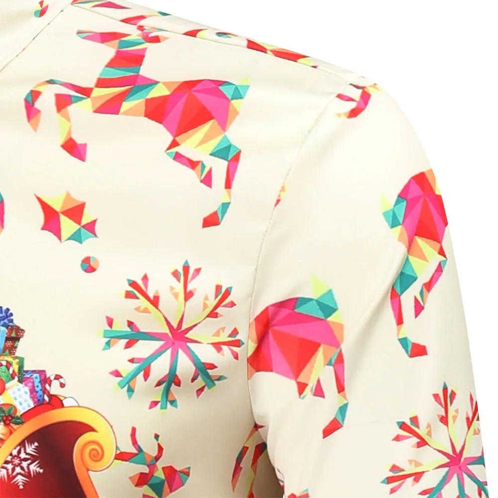 Vacanta-Tematice 3D Digital Print Dress Barbati Tricou Maneca Lunga Slim Toamnă Calitate Supradimensionate 4XL Harajuku Banchet Camisas De Hombre
