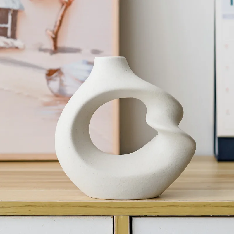 Vaza ceramica pentru Decorațiuni interioare Moderne Vaza Set de 2 Rezumat Vaza pentru Flori Uscate Vaza Decor pentru Masa de Cafea Centrala