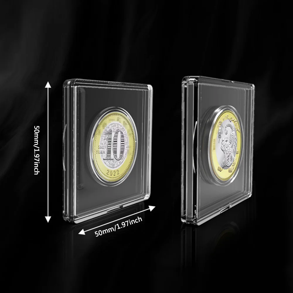 10buc/lot Pătrat pentru Monede Pagini de Album 27mm Monedă Album Deținătorii de Monedă de Afișare a Proteja Geanta Medalioane Bani Colecție de Carte