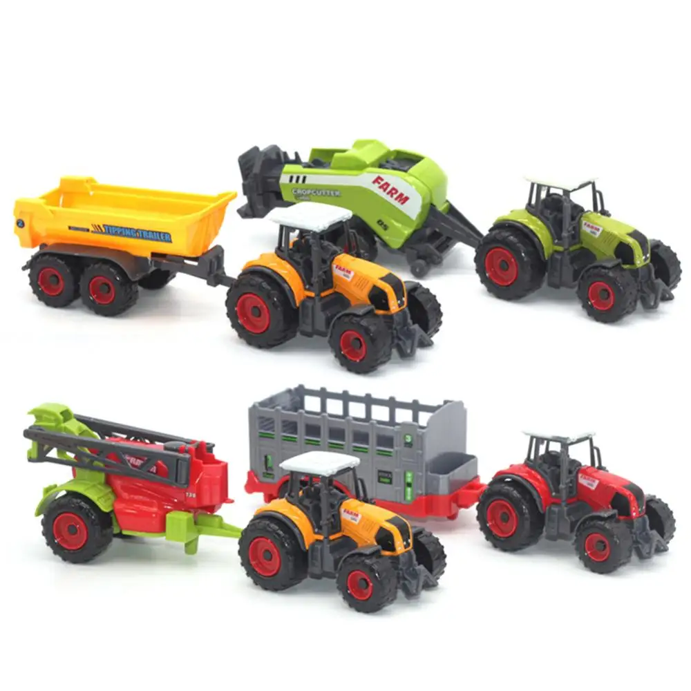 Modelul Mini Vehicul Jucărie Pentru Copii De Turnat Sub Presiune Tractor Mașină Transportul Set De Colectare De Jucării Pentru Copii