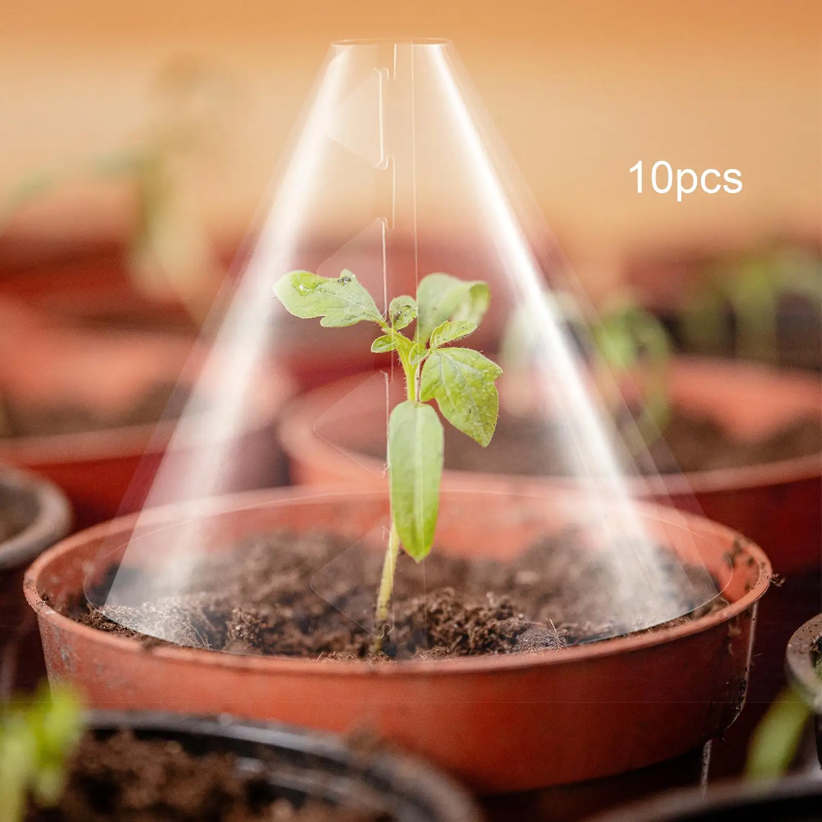 10 Bucăți De Grădină Clopot De Sticlă Proteja Planta Clar În Aer Liber, Grădină Accesorii Semințe Bell Jar Cloche Plantă De Grădină Germinare Acoperi