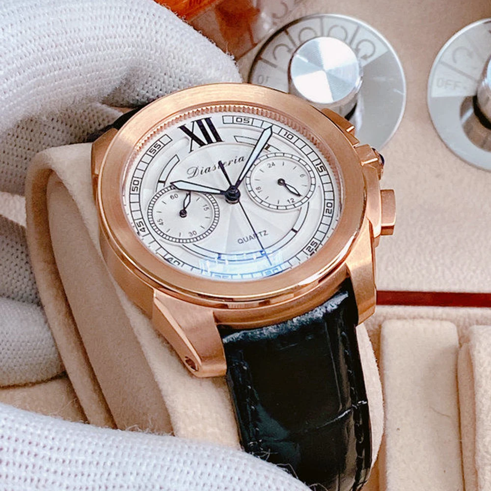 Ceas de lux VK64 Cronograf Ceasuri Barbati 42mm Cuarț Ceasuri de mână de Brand de Top Sport Chrono Ceasuri Diasteria Relojes Hombre Para