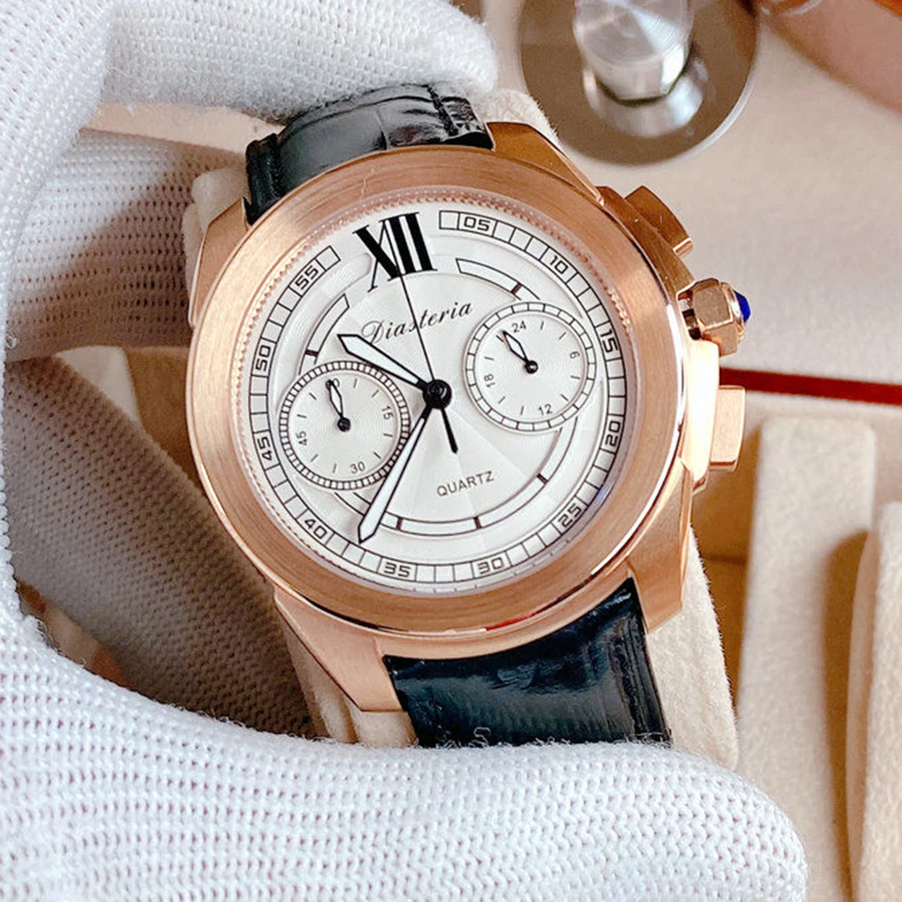 Ceas de lux VK64 Cronograf Ceasuri Barbati 42mm Cuarț Ceasuri de mână de Brand de Top Sport Chrono Ceasuri Diasteria Relojes Hombre Para