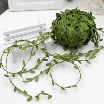 10 Metri de Mătase în Formă de Frunză Handmake Artificiale Frunze Verzi pentru Decor Nunta DIY Cununa de Scrapbooking Ambarcațiuni de Flori False Cadou
