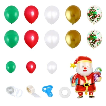 115PCS Crăciun Balon Set Balon Lant Ghirlanda Decor Mos craciun Balon Set Petrecere de Crăciun Balon