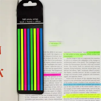 160Pcs Culoare Autocolante Transparente, Fluorescente Index File Steaguri Notă de Lipicios Papetarie Cadouri pentru Copii de Școală Rechizite de Birou