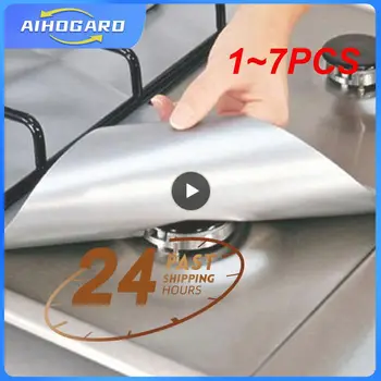 1~7PCS Aragaz Protectori Bucătărie Reutilizabile Arzător Acoperă Mat Protector de Curățare Pad Căptușeală Capacul de sus aragaz protectori