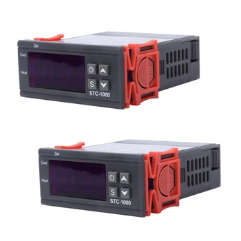 2X 220V Digital STC-1000 Controler de Temperatura Termostat Regulator+Sonda Senzor